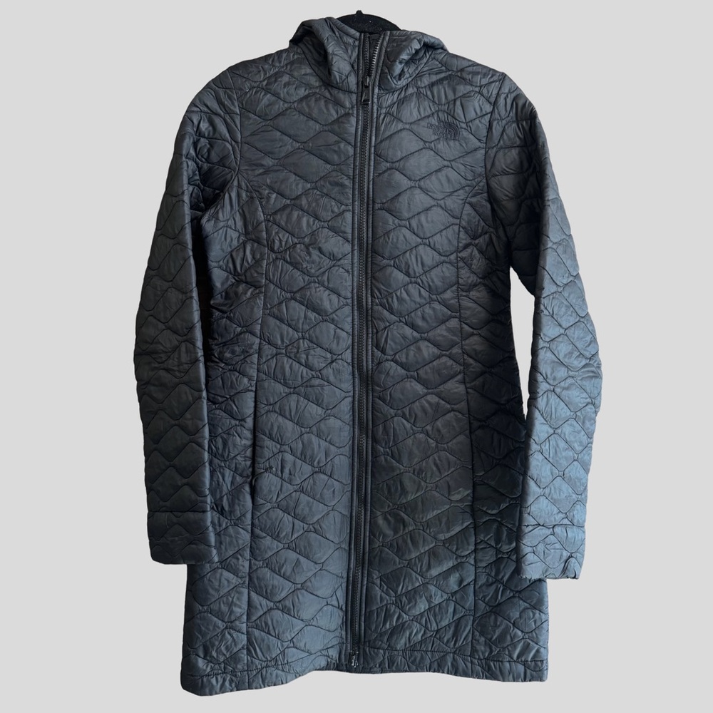 The North Face Quilted Thermoball Long Jacket Parka Winter Coat Size XS Black